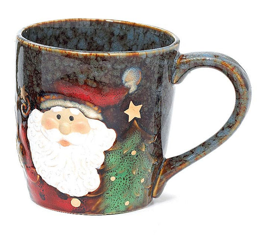 Marbleized Santa Mug