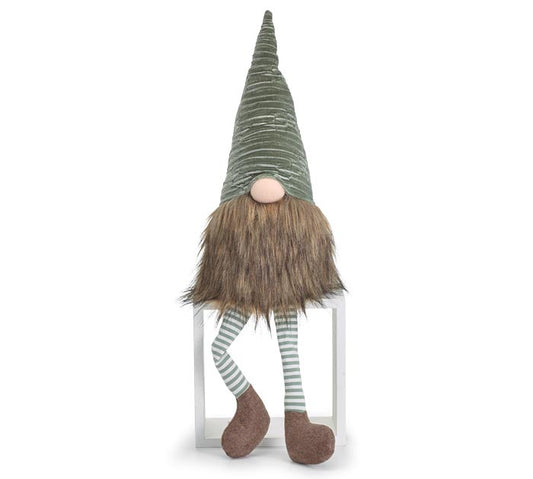 GNOME WITH GREEN HAT AND BROWN BEARD