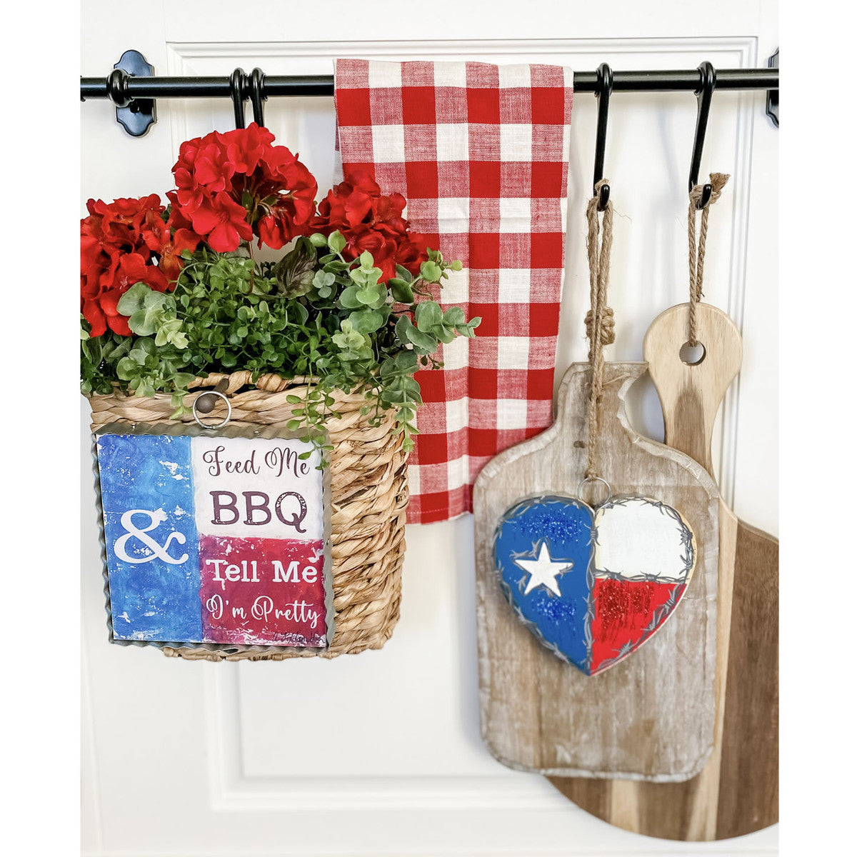 Texas Flag Heart Charm