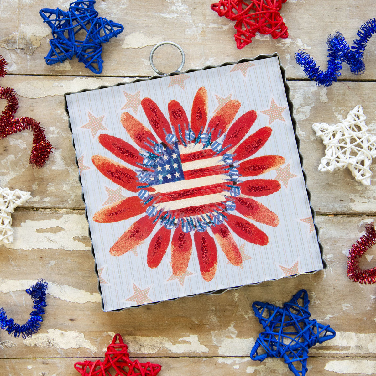 Mini Flag Flower Print