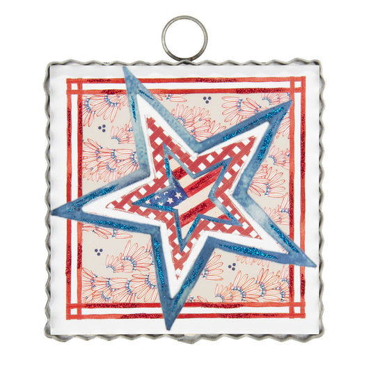 Mini Patriotic Star In a Star Print