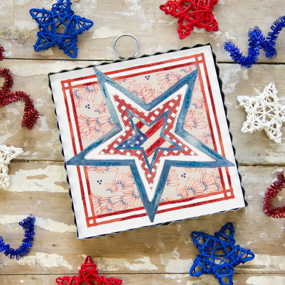 Mini Patriotic Star In a Star Print