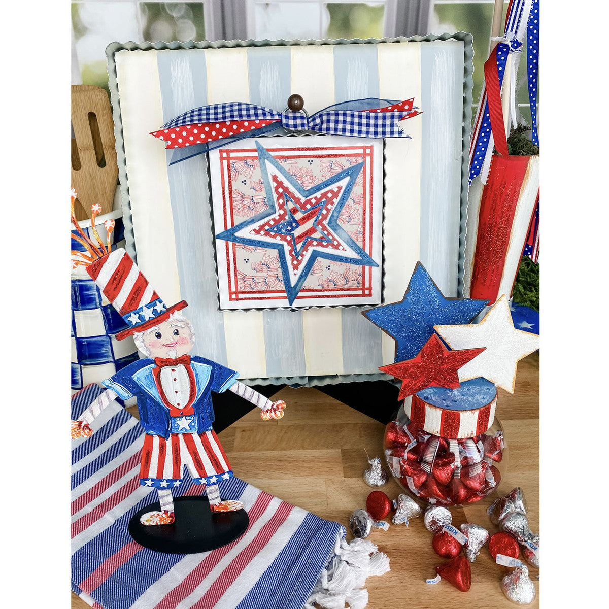 Mini Patriotic Star In a Star Print