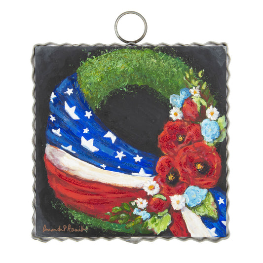 Mini Flag Wrapped Wreath