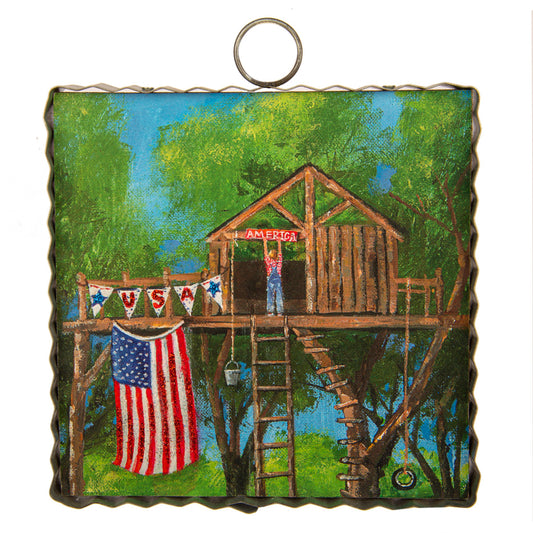 Mini Patriotic Treehouse Print