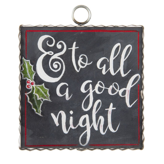 Mini "To All a Good Night" Print