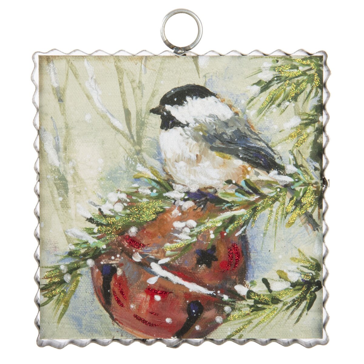 Mini Jingle Bell Chickadee Print