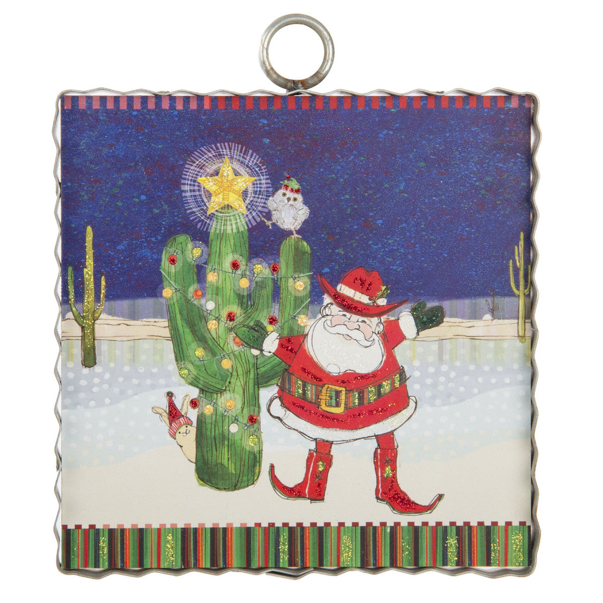 Mini Southwest Christmas Santa Print