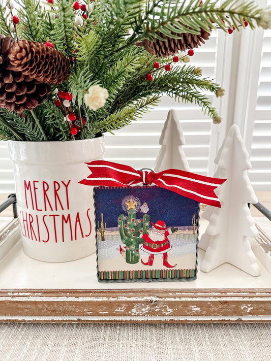 Mini Southwest Christmas Santa Print