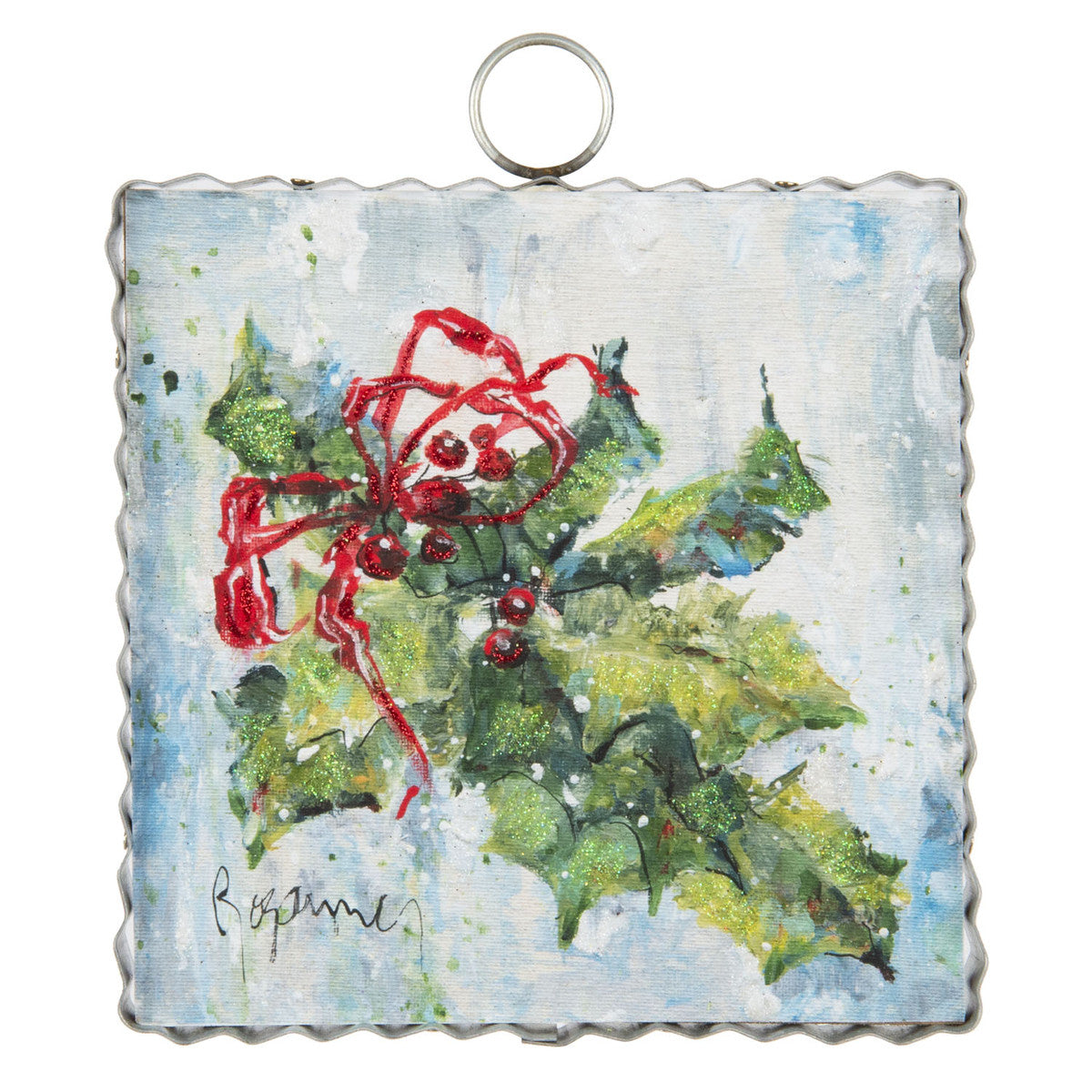 Mini Holly Bough Print