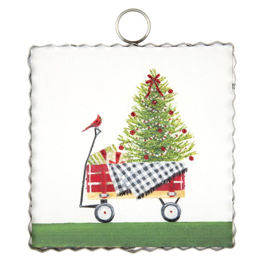 Mini Holiday Wagon Print