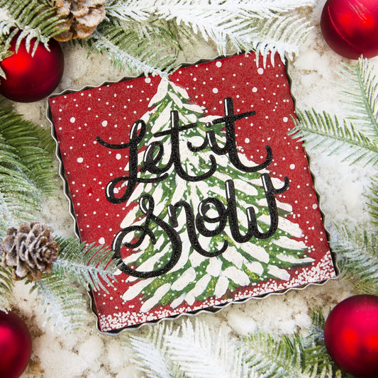 Mini Let it Snow Tree Print