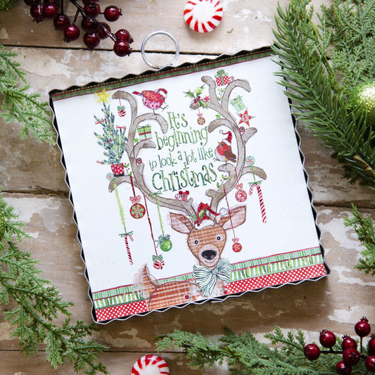 Mini Christmas Deer Print