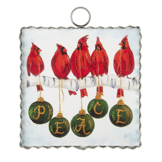 Mini Peace Cardinals Print