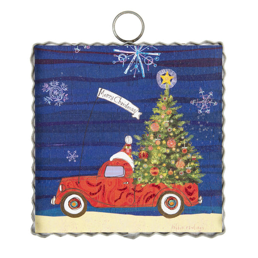 Mini Santa Truck Print