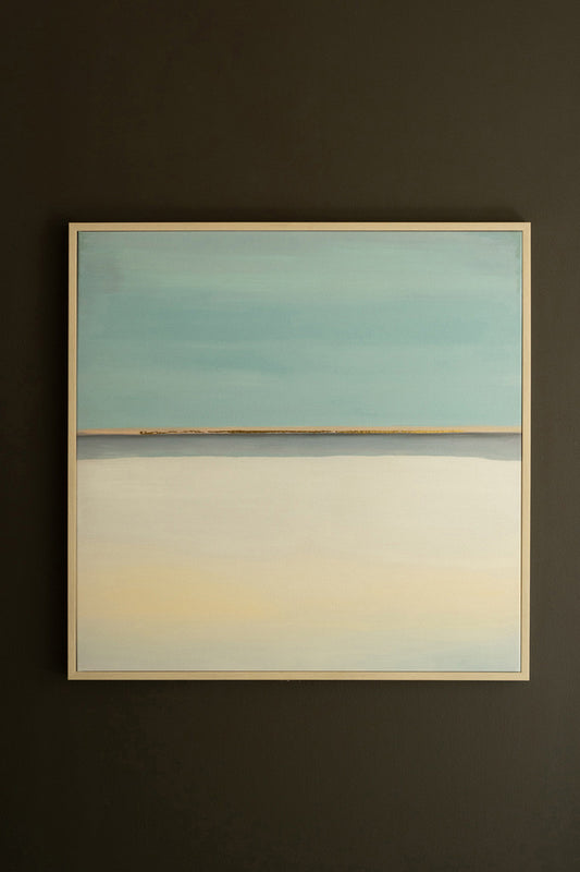 Framed Abstract Coastal Painting