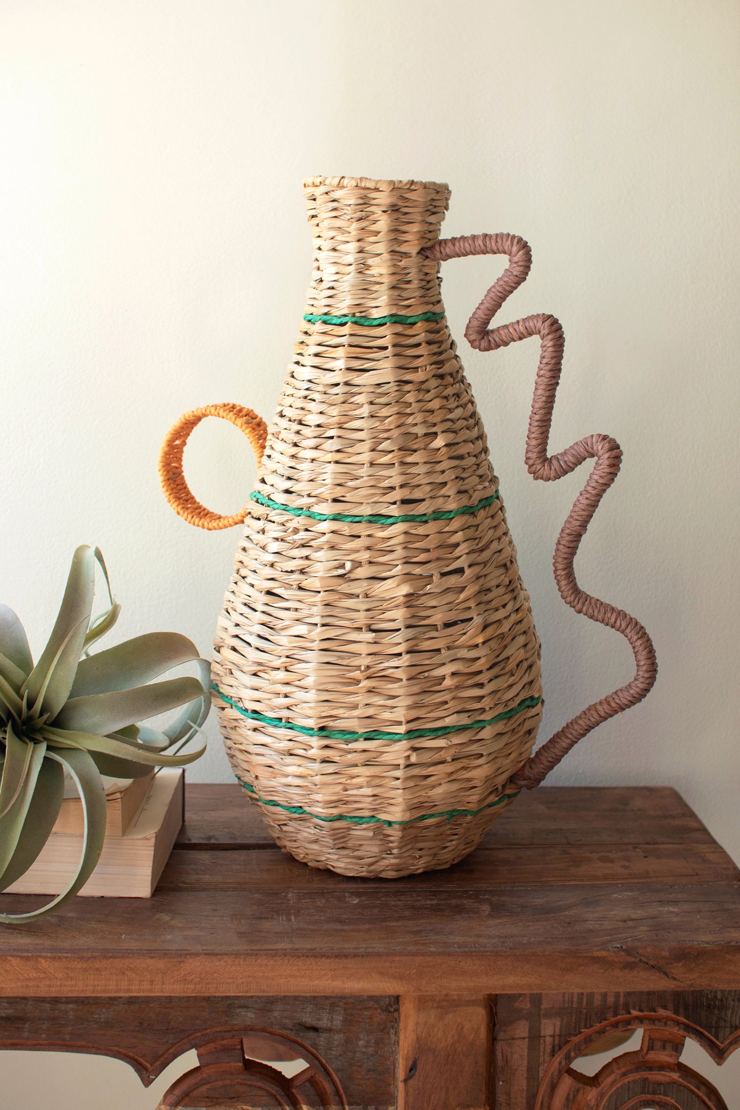 RECYCLED PAPER & SEAGRASS VASE