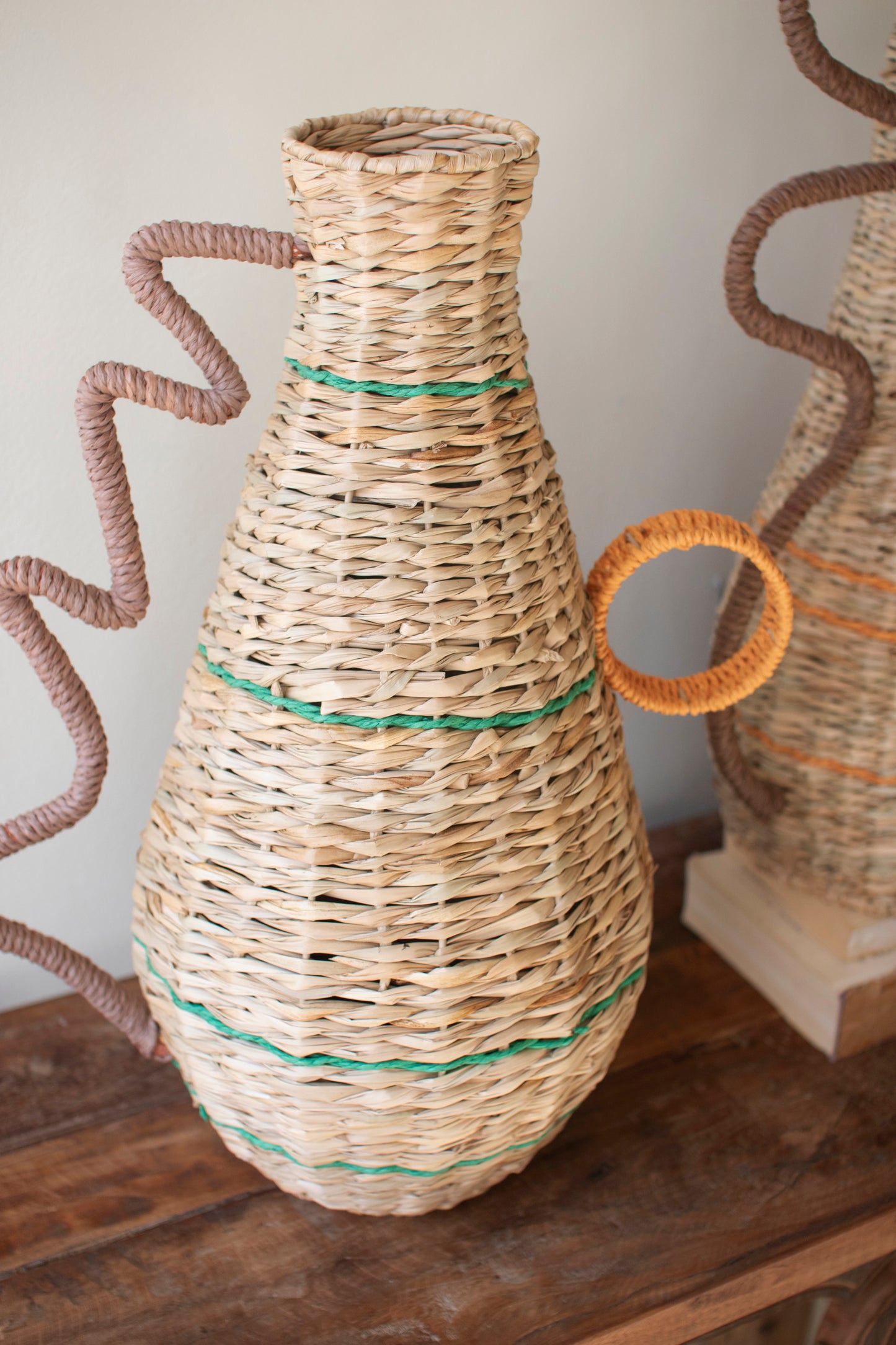 RECYCLED PAPER & SEAGRASS VASE