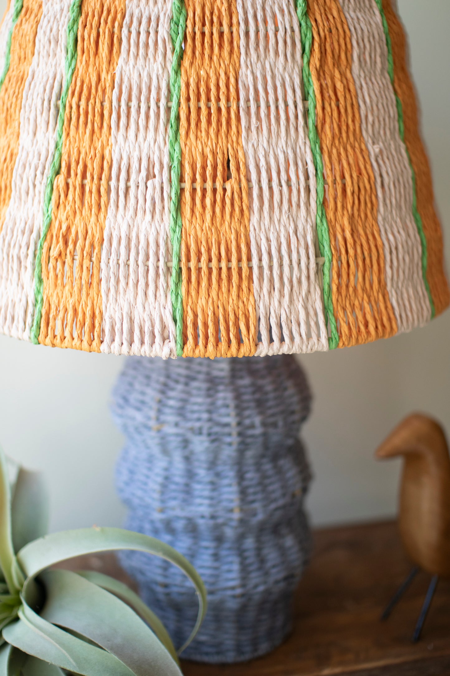 RECYCLED PAPER ROPE AND IRON TABLE LAMP