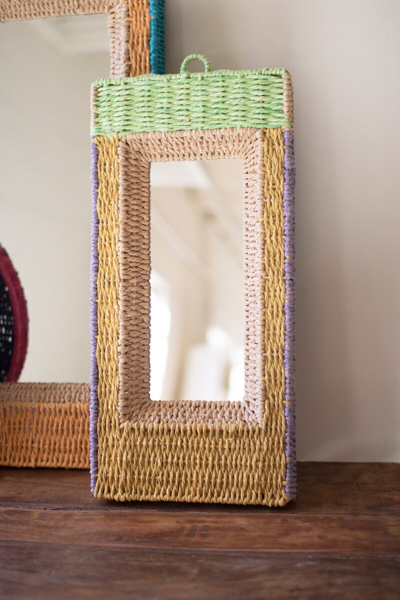 Set of 3 Recycled Paper Framed Mirrors