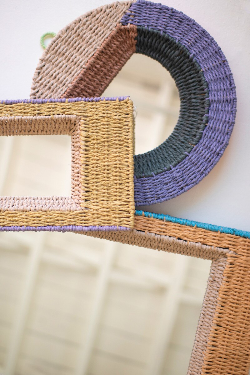 Set of 3 Recycled Paper Framed Mirrors