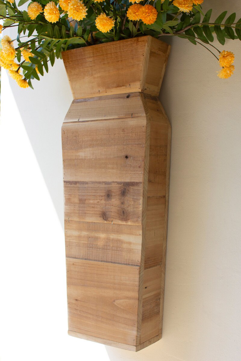 Recycled Wood Tabletop or Wall Vase