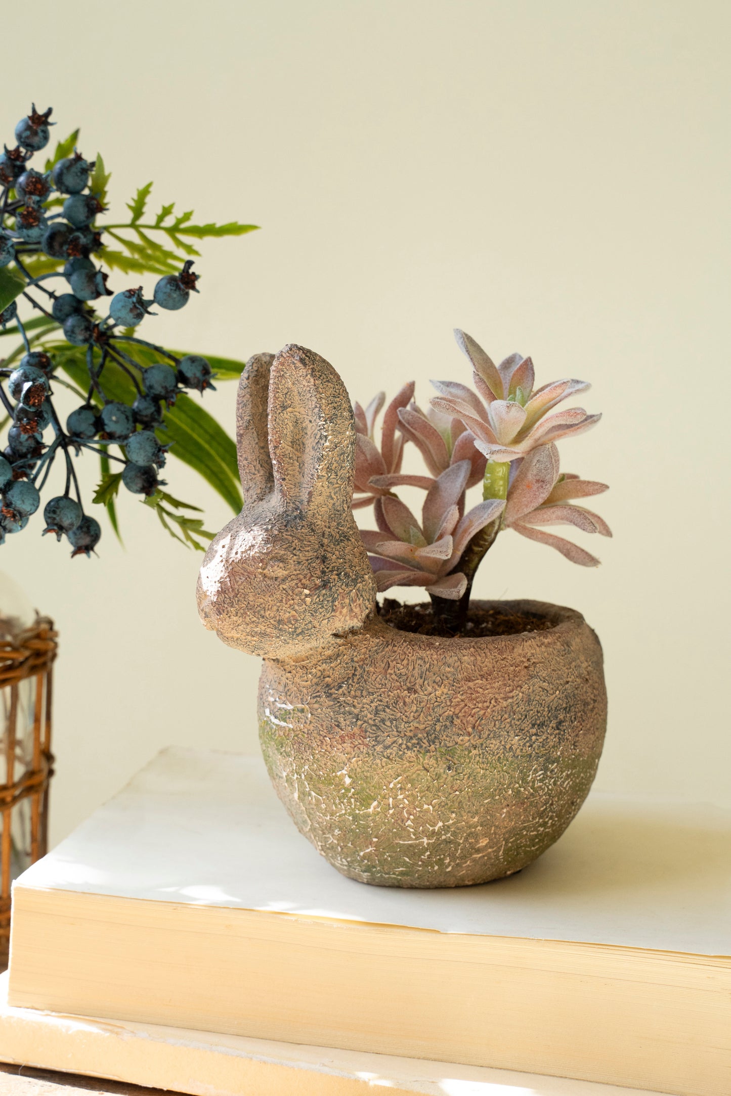 Rustic Terracotta Rabbit Planter