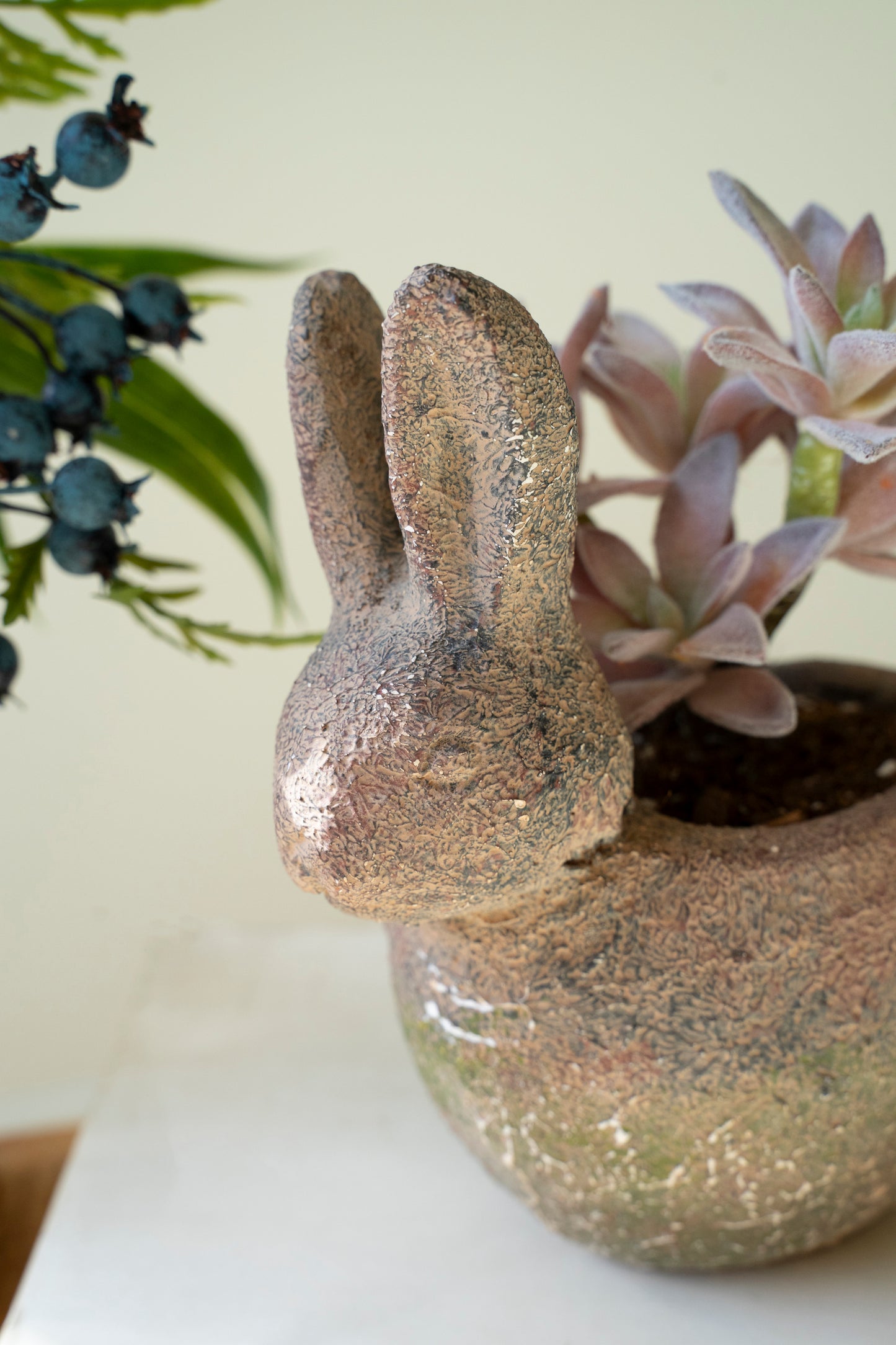 Rustic Terracotta Rabbit Planter