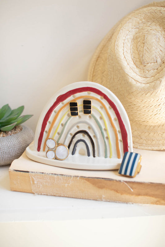 CERAMIC RAINBOW EARRING HOLDER