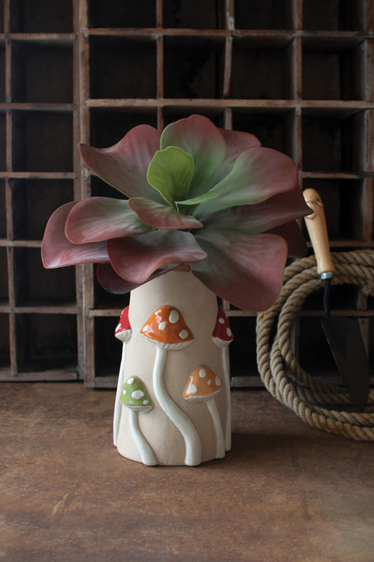 CERAMIC MUSHROOM VASE