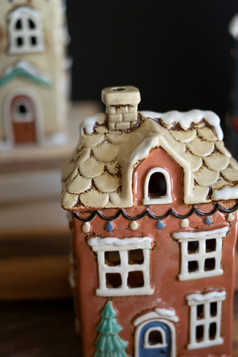 Set of 3 Ceramic Christmas Houses