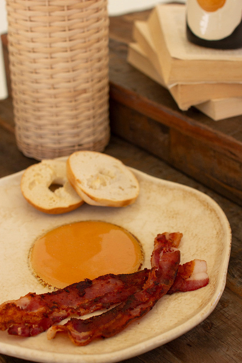 Ceramic Fried Egg Platter