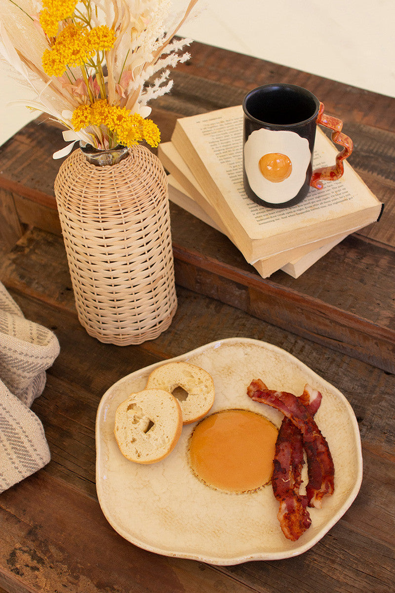 Ceramic Fried Egg Platter