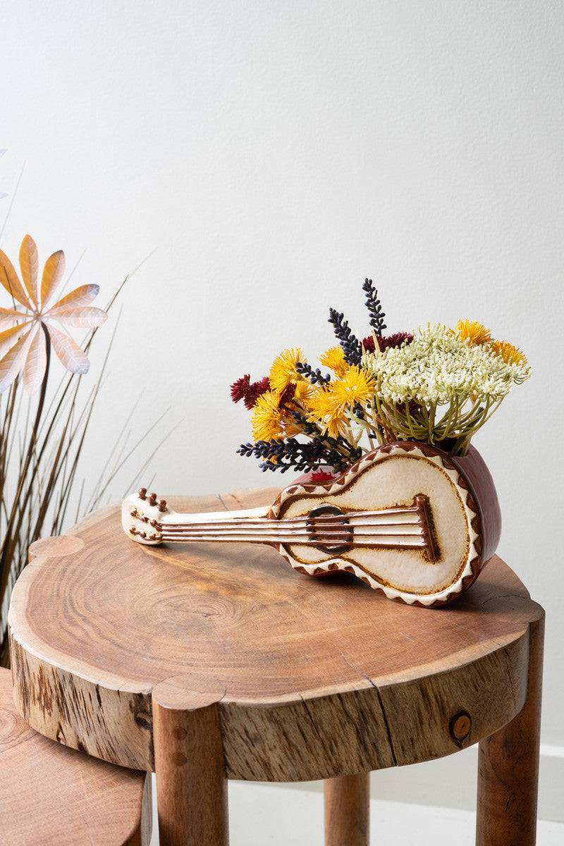 Ceramic Guitar Planter