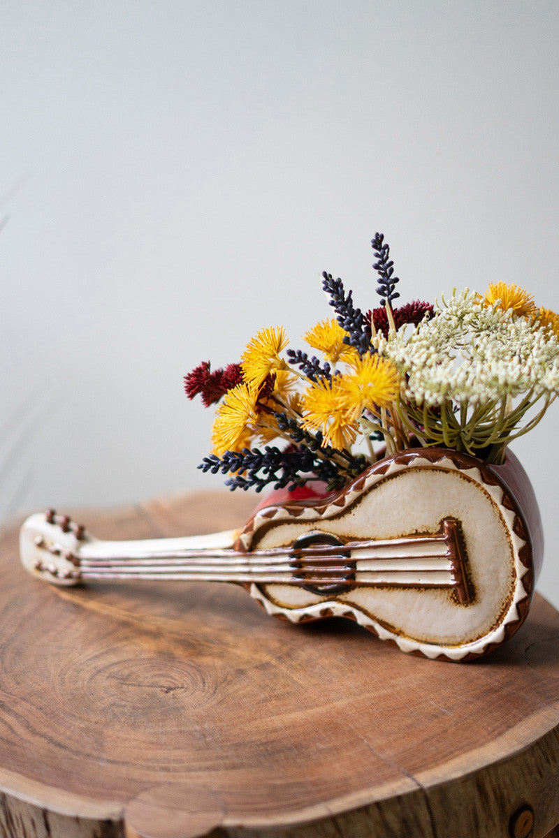 Ceramic Guitar Planter