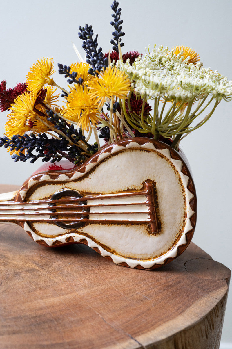 Ceramic Guitar Planter