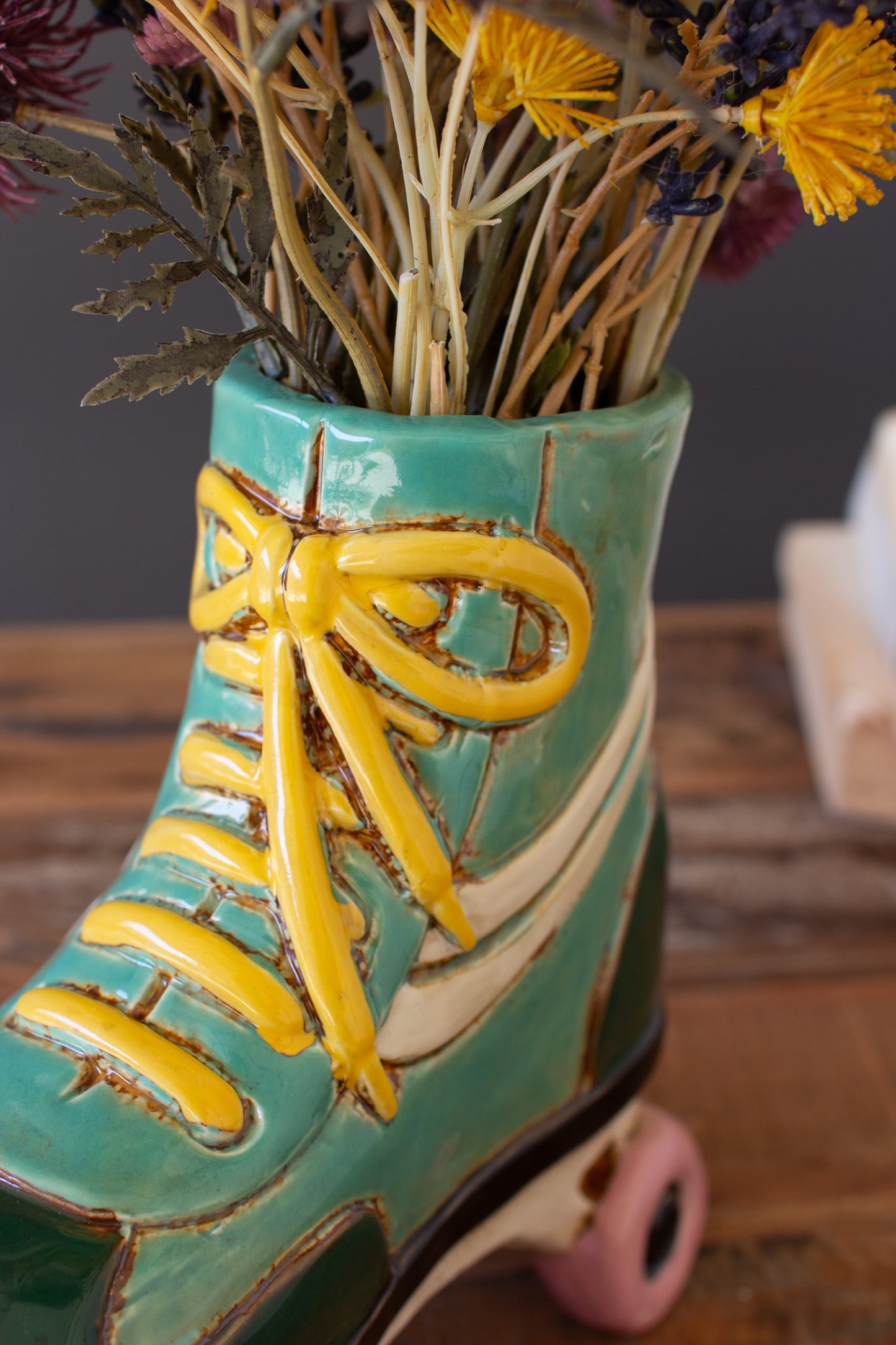 Ceramic Roller Skate Planter