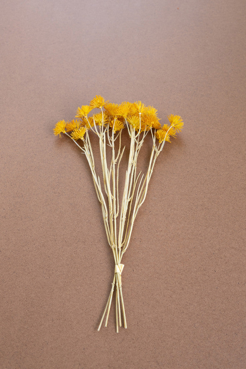 Bundle of 6 Artificial Yellow Mini Flowers