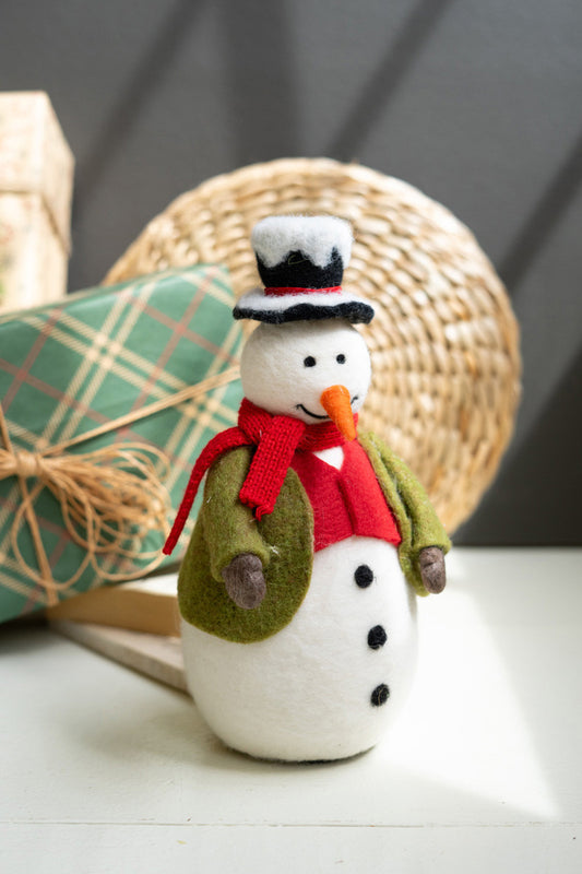 Lighted Felt Snowman