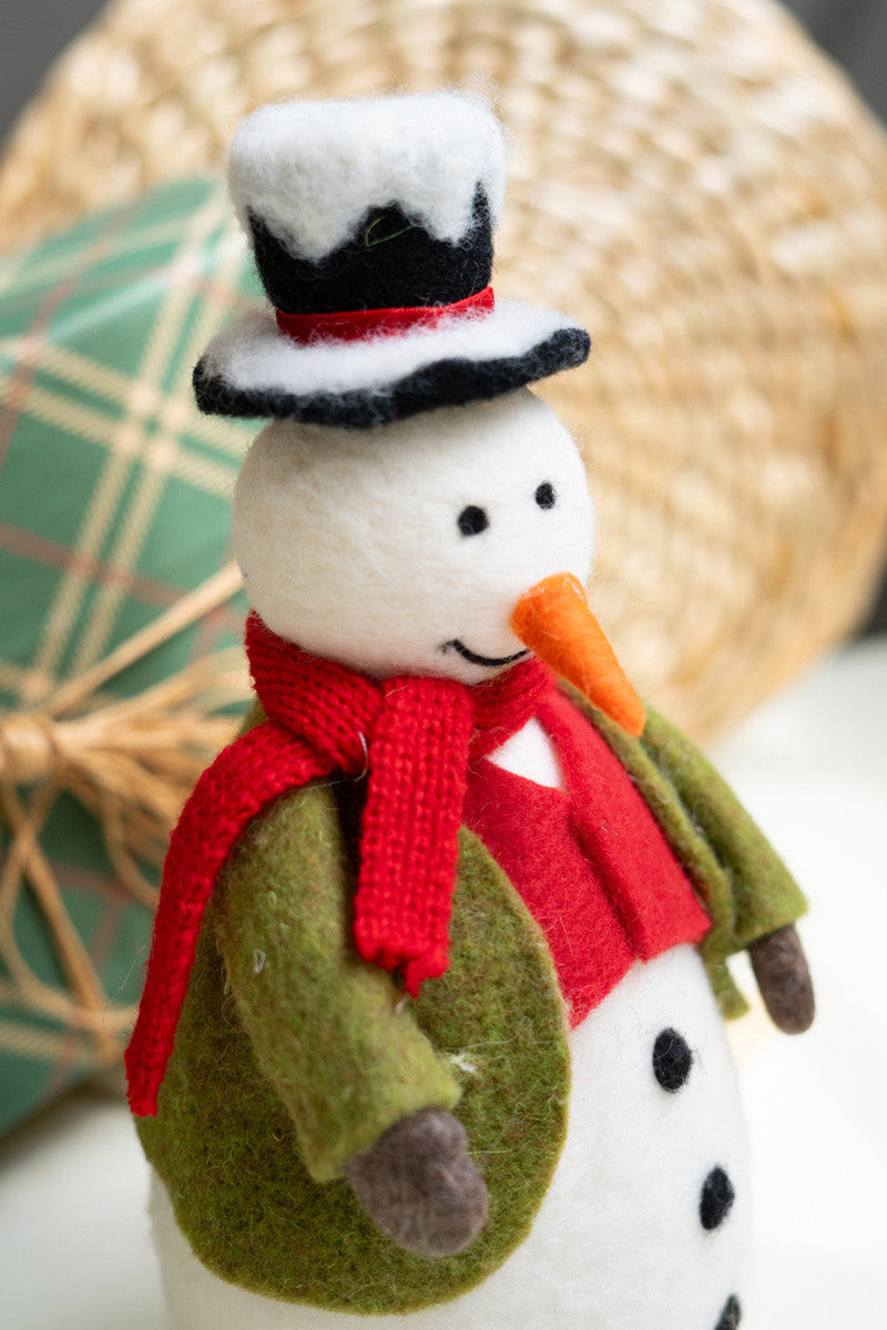 Lighted Felt Snowman