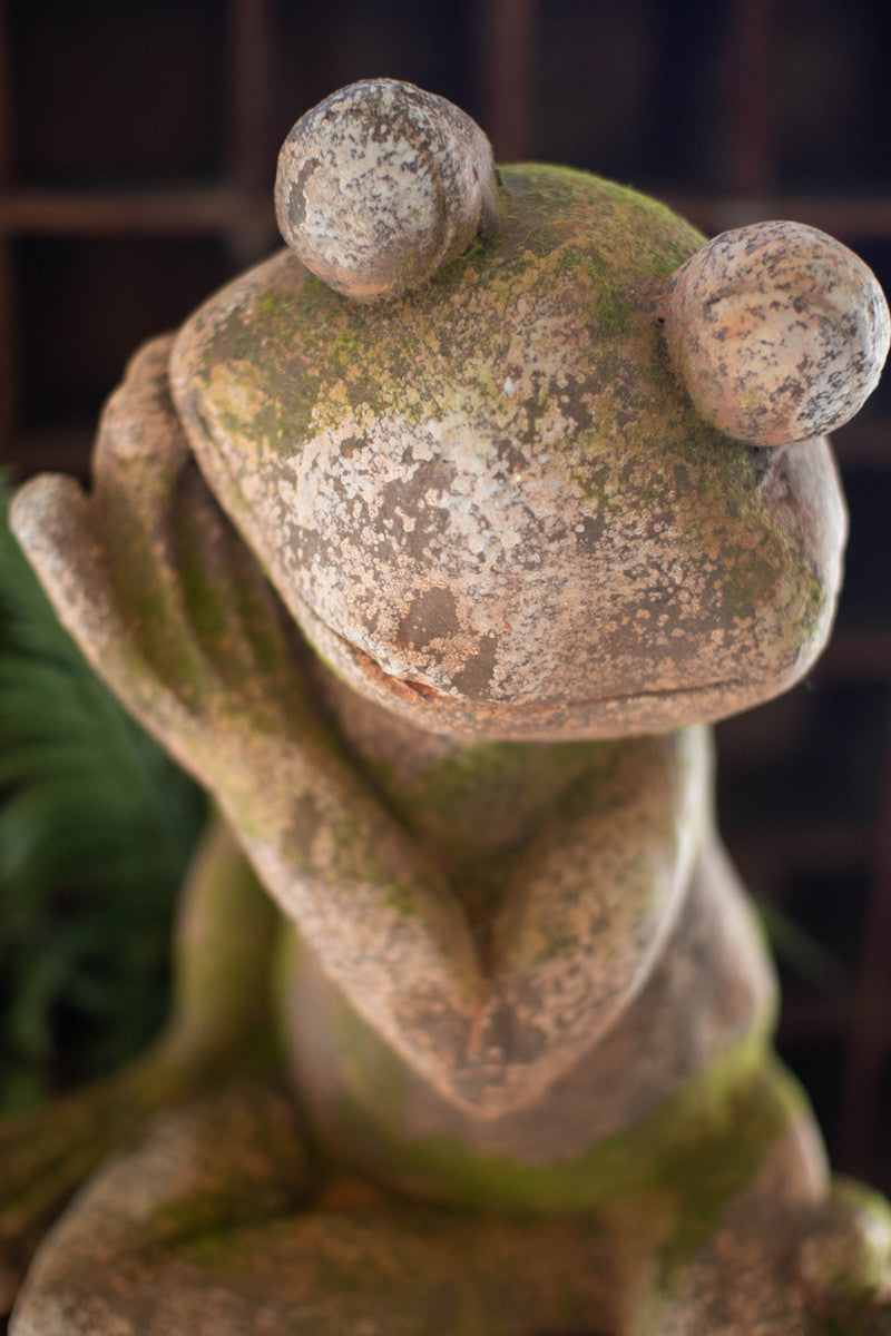 FAUX CONCRETE FROG - (2 Size Options)