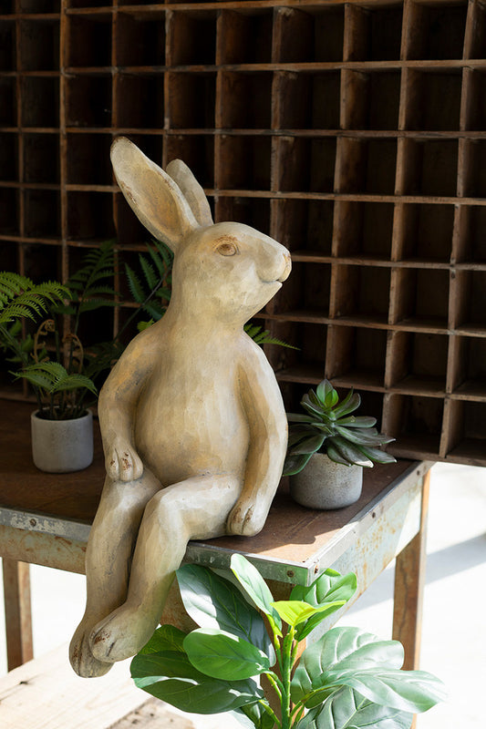 Faux Concrete Rabbit Shelf Sitter