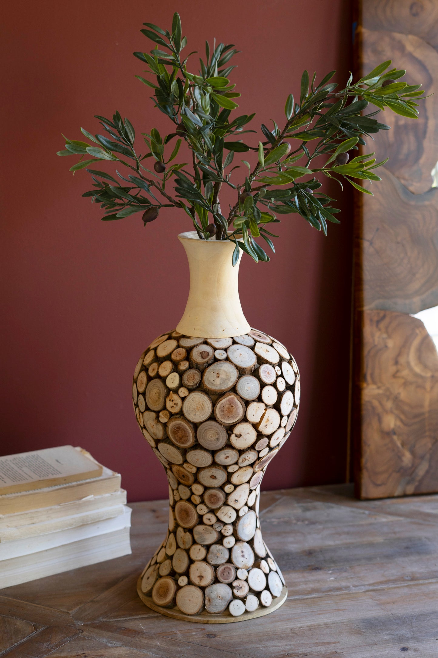 Spliced Wood Bulb Vase