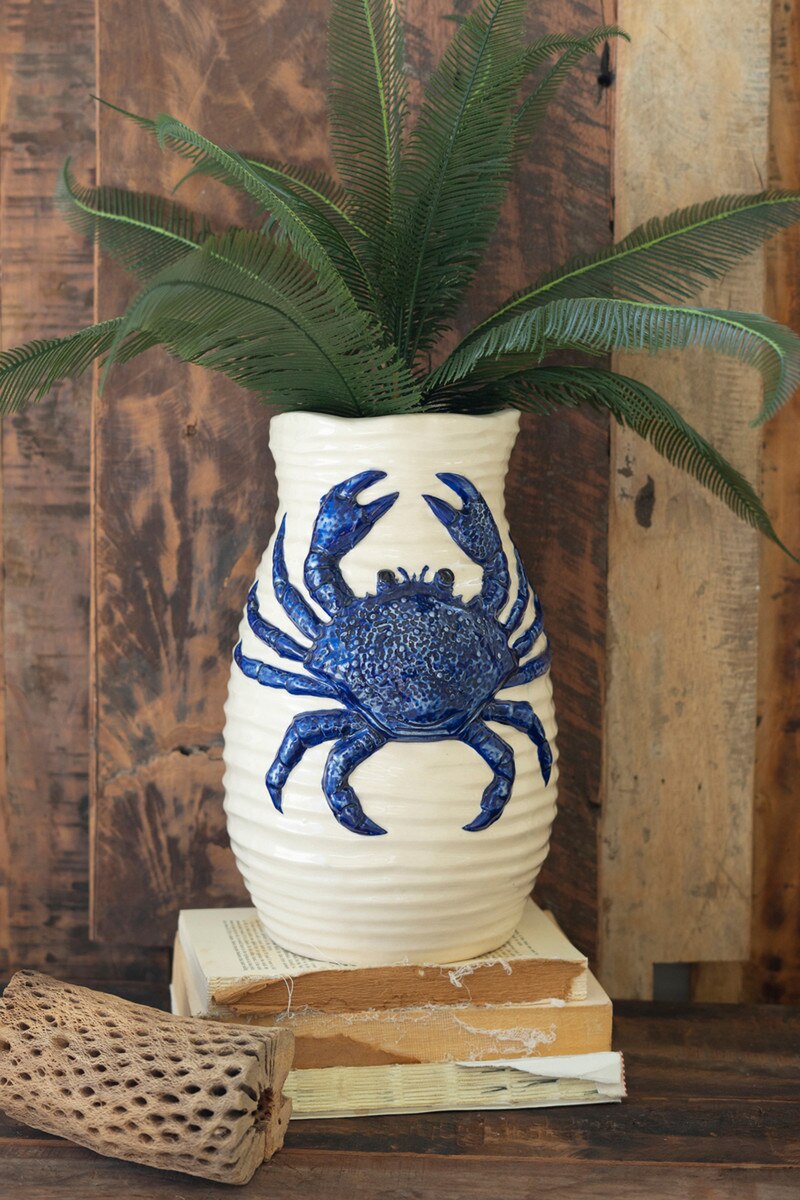 Ceramic Crab Vase