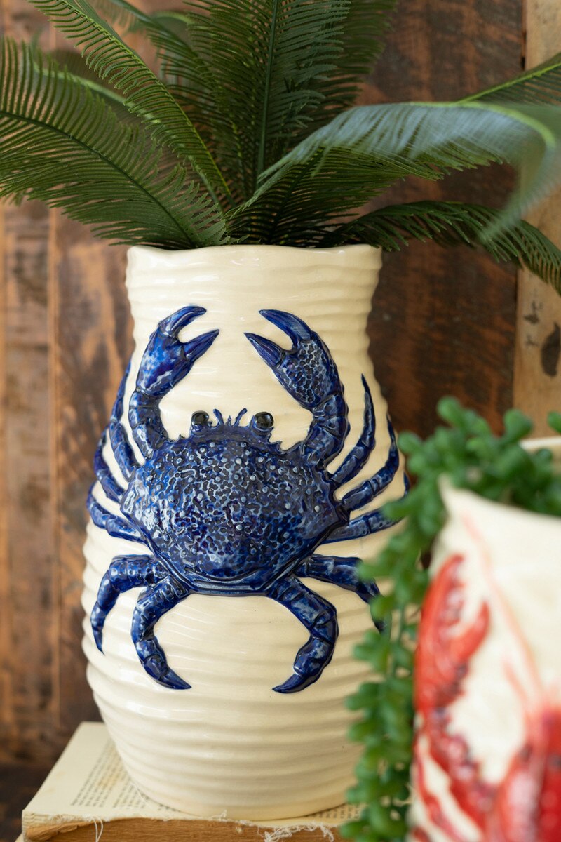 Ceramic Crab Vase