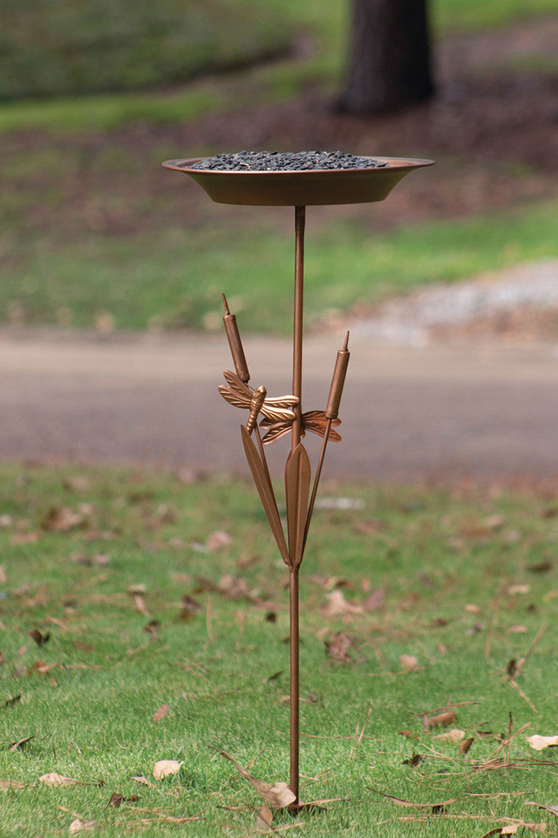 Bird Feeder Yard Stake with Copper Finish