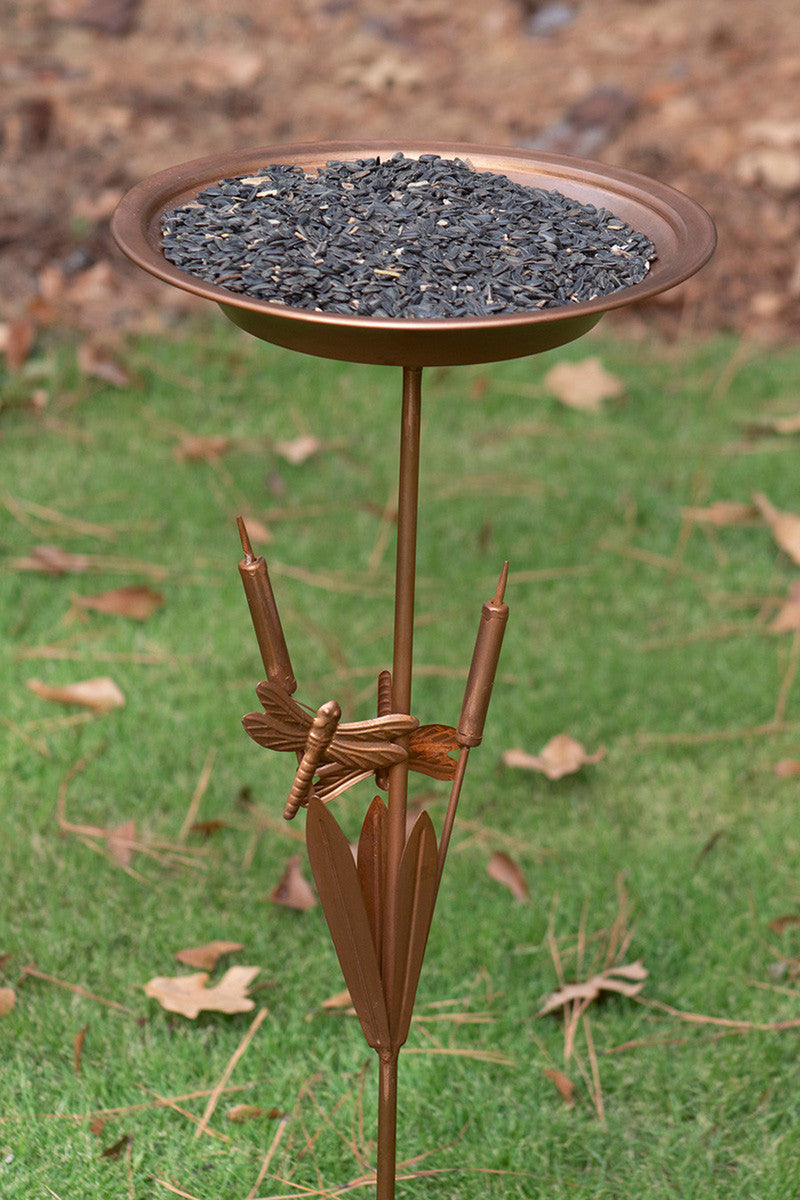 Bird Feeder Yard Stake with Copper Finish