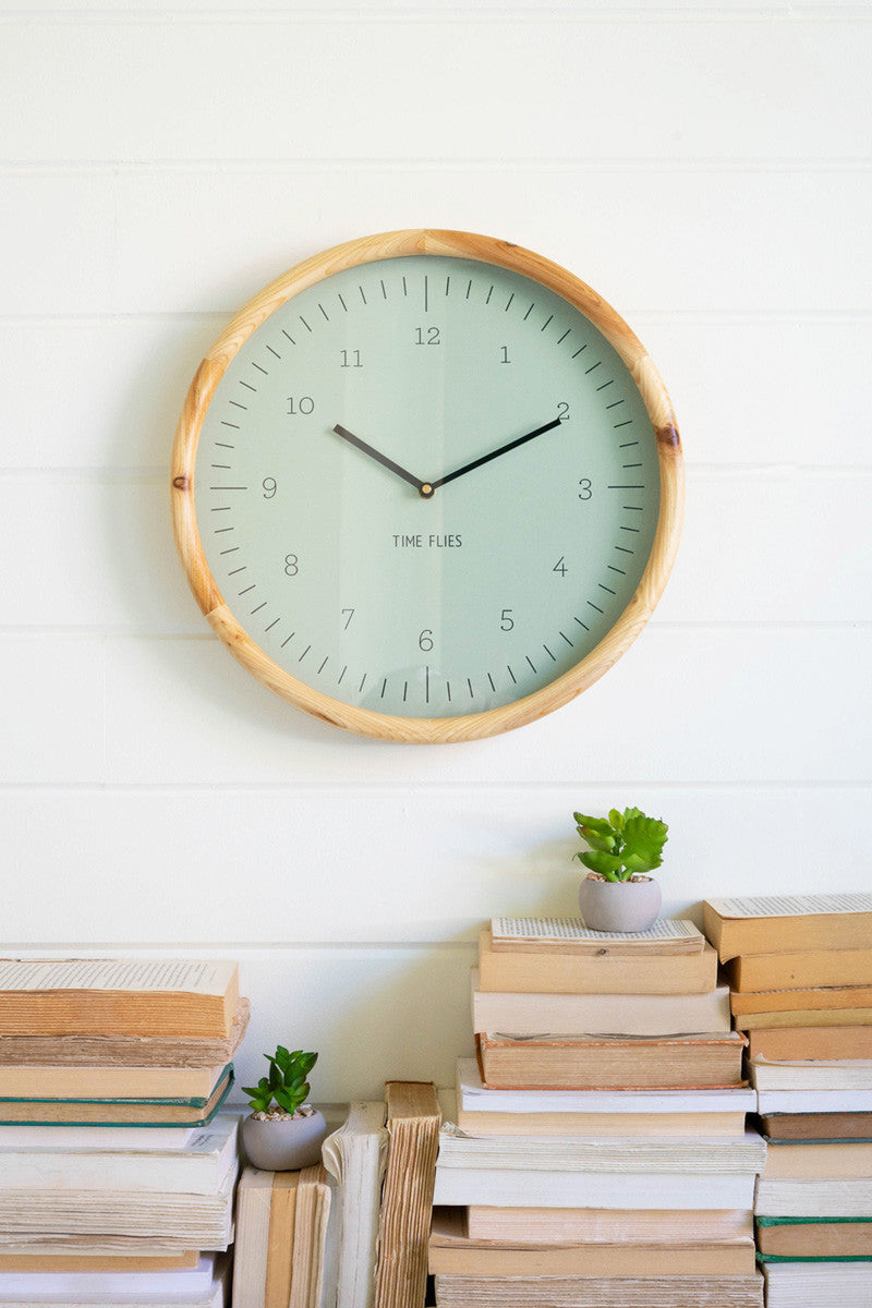 TIME FLIES WALL CLOCK