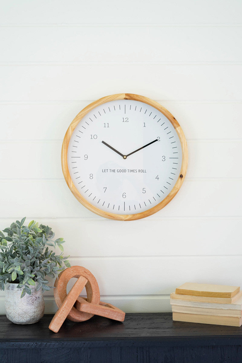 LET THE GOOD TIMES ROLL WALL CLOCK