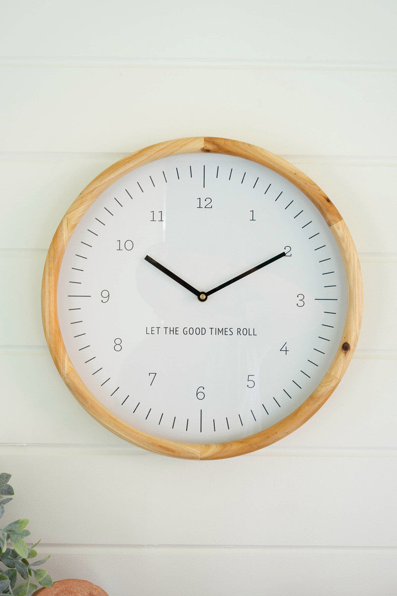 LET THE GOOD TIMES ROLL WALL CLOCK